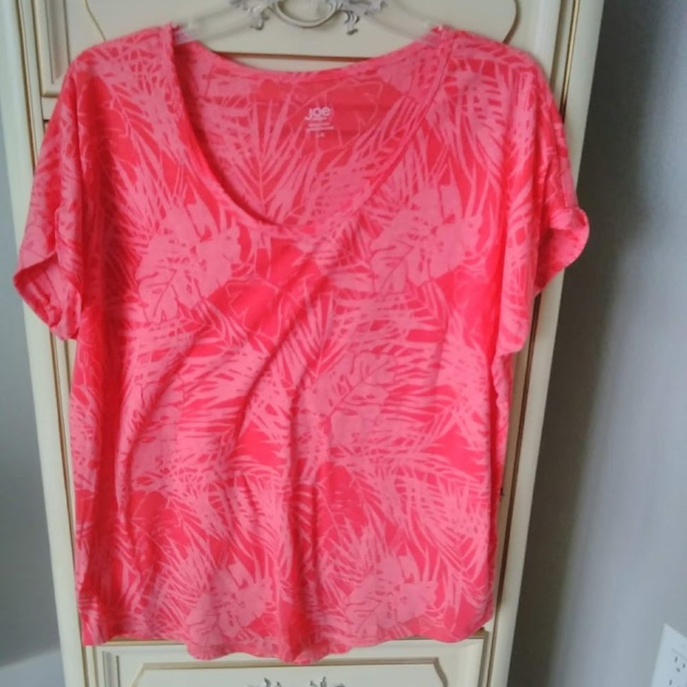 Joe Fresh Burnout Tropical Tee- NWOT